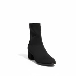 Eileen Fisher Black Crepe Stretch Boots